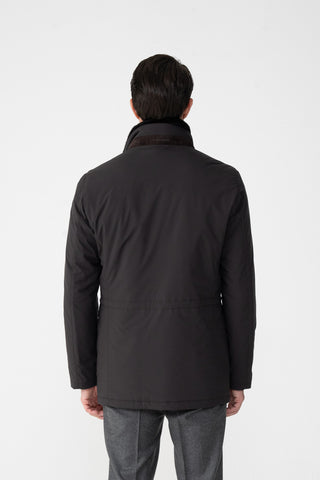 Car-coat in tessuto tecnico