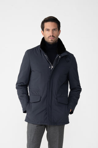 Car-coat in tessuto tecnico