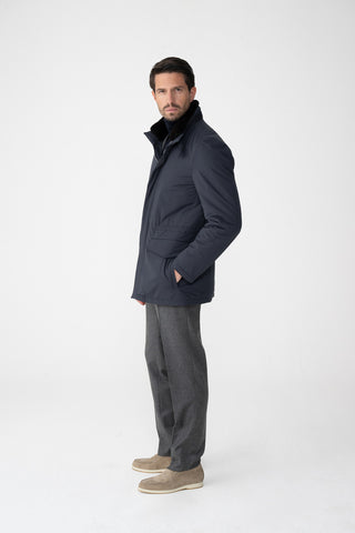 Car-coat in tessuto tecnico