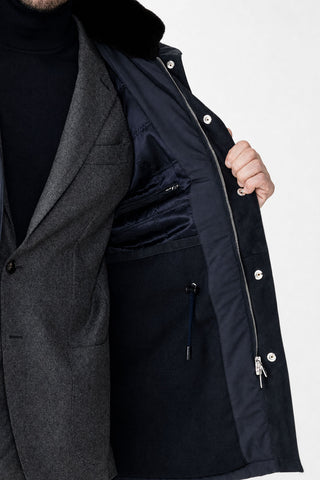 Car-coat in tessuto tecnico