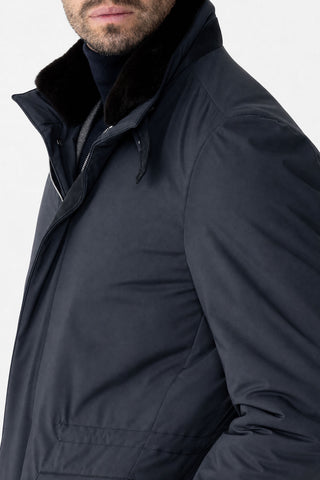 Car-coat in tessuto tecnico