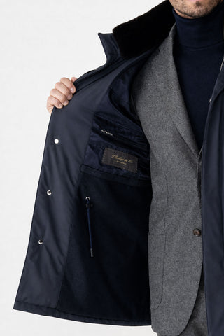 Car-coat in tessuto tecnico
