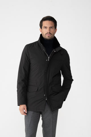 Car-coat in tessuto tecnico