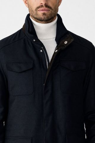Field-Jacket in misto cashmere