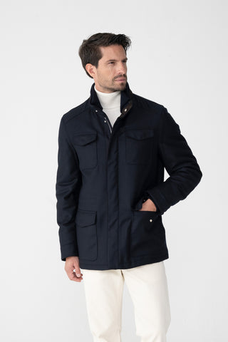 Field-Jacket in misto cashmere