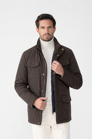Field jacket in tessuto tecnico