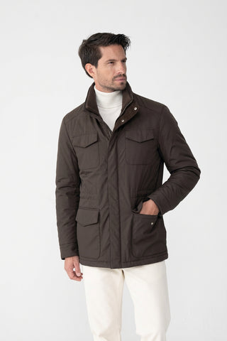 Field jacket in tessuto tecnico
