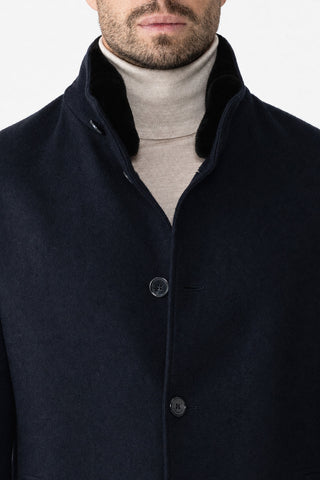 Cappotto in jersey double di cashmere