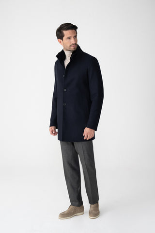 Cappotto in jersey double di cashmere