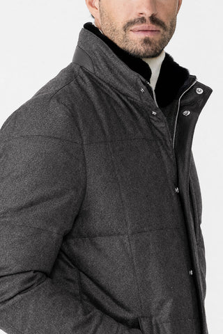 Parka in lana e cashmere