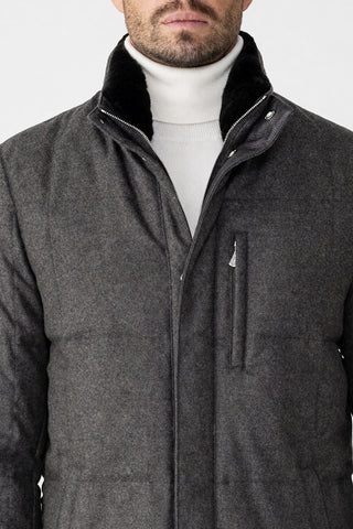 Parka in lana e cashmere