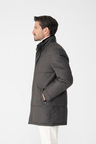 Parka in lana e cashmere