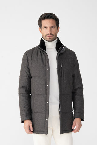 Parka in lana e cashmere