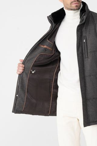 Parka in lana e cashmere