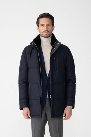 Parka in lana e cashmere