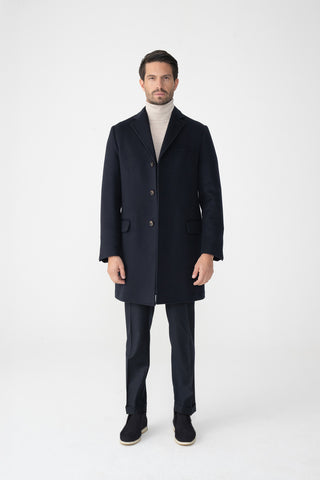 Cappotto monopetto in misto cashmere