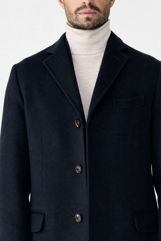 Cappotto monopetto in misto cashmere