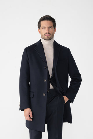 Cappotto monopetto in misto cashmere