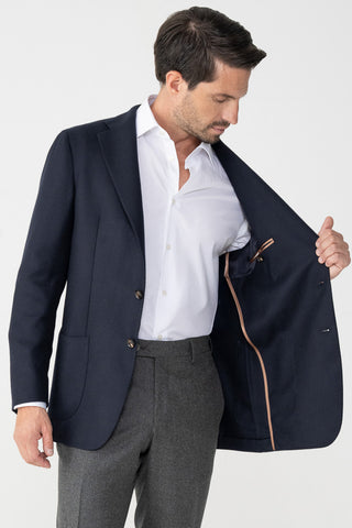 Giacca in lana vergine e cashmere