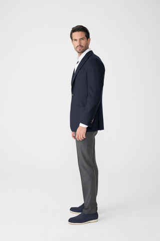 Giacca in lana vergine e cashmere