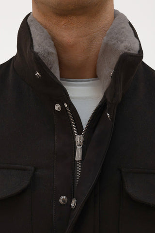 Cashmere field jacket 