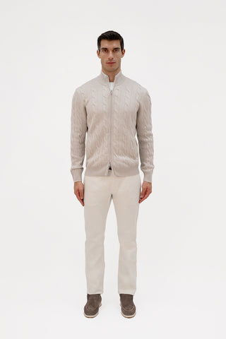 Bomber in cashmere a trecce