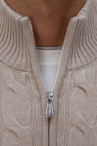 Bomber in cashmere a trecce