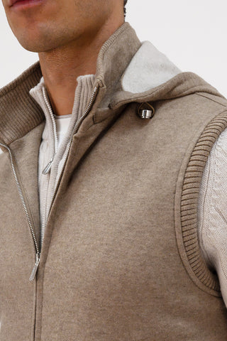 Cashmere hooded vest 
