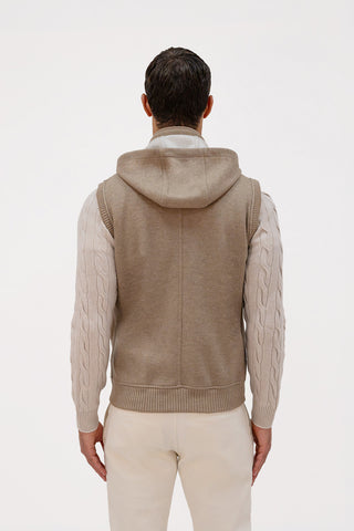 Cashmere hooded vest 