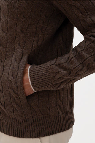 Bomber in cashmere a trecce