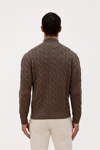 Bomber in cashmere a trecce