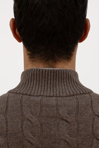 Bomber in cashmere a trecce